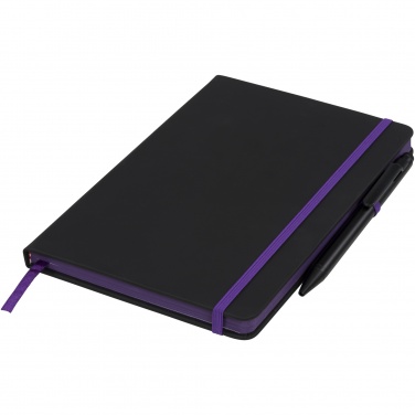 Logotrade Firmengeschenke das Foto: Noir Edge A5 Notizbuch mit farbigem Rand