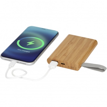 Logotrade Logogeschenke das Foto: Tulda 5000 mAh Powerbank aus Bambus