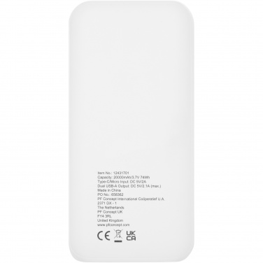 Logotrade Firmengeschenke das Foto: Electro 20.000 mAh Powerbank aus recyceltem Kunststoff 