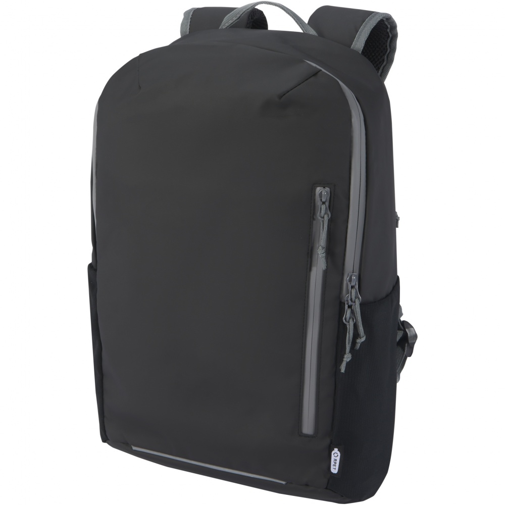 Logotrade Werbegeschenke das Foto: Aqua wasserabweisender 15" Laptop-Rucksack aus GRS Recyclingmaterial 21 L