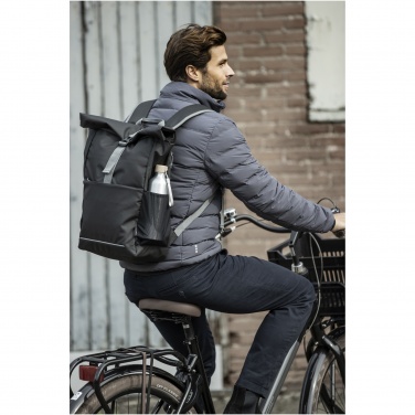 Logotrade Logogeschenke das Foto: Aqua 15" wasserabweisende Fahrradtasche aus GRS Recyclingmaterial 20 L