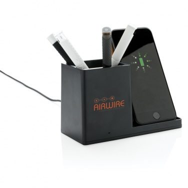 Logotrade Logogeschenke das Foto: Ontario 10W Wireless Charger aus Bambus und RCS Kunststoff