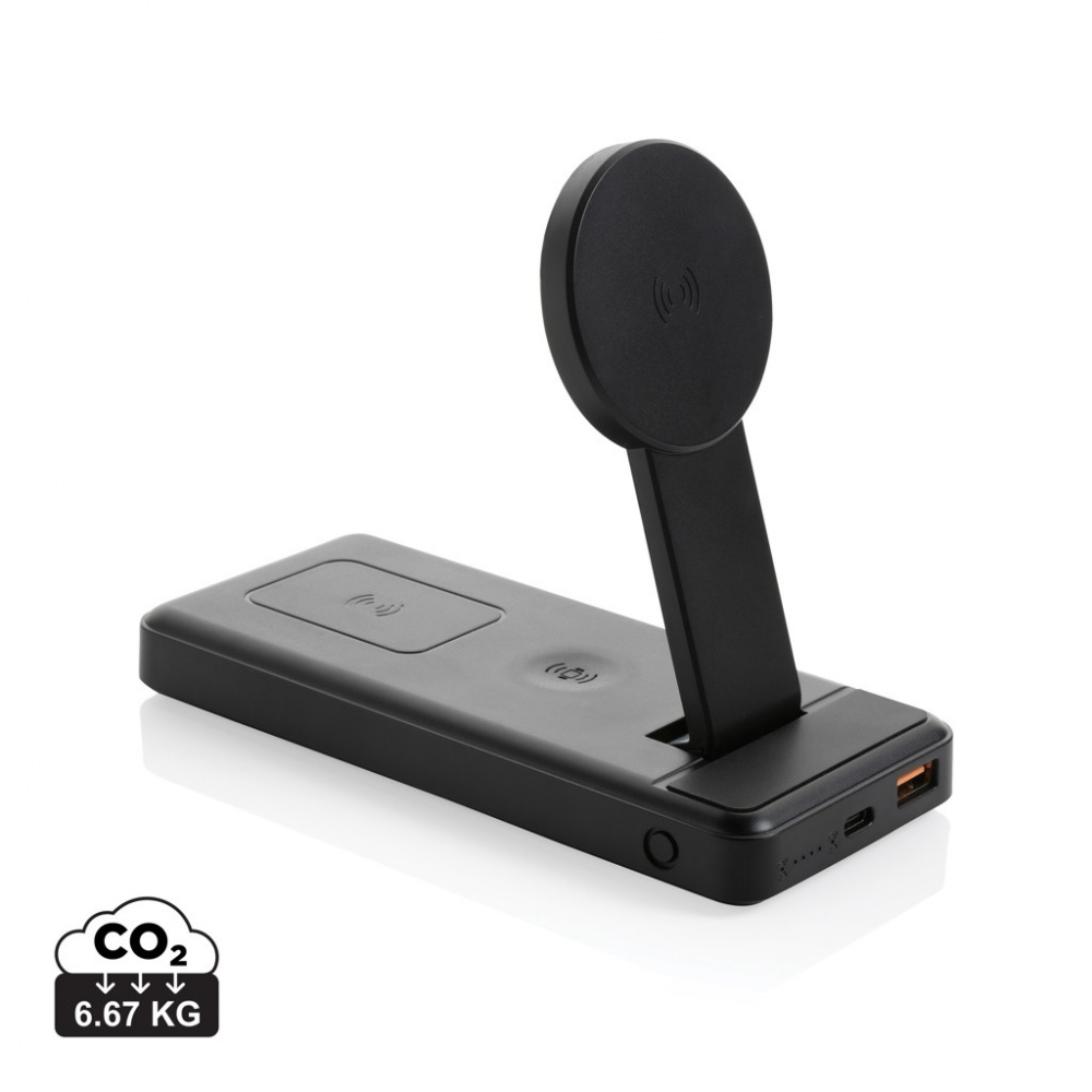 Logotrade Firmengeschenke das Foto: Fenwick 10.000mAh 3-in-1 Powerbank aus RCS recyceltem ABS