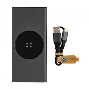 Logotrade Geschäftsgeschenke das Foto: Terra 10.000mAh 18W Powerbank aus RCS  Alu, 10W Wireless