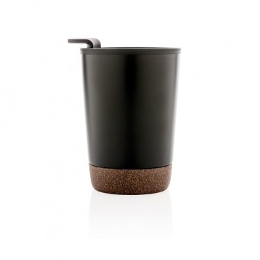 Logotrade Werbegeschenke das Foto: GRS rPP Edelstahl-Kaffeebecher mit Kork