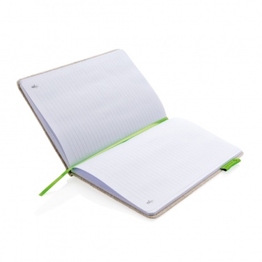 Logotrade werbemittel das Foto: A5 Jute Notizbuch