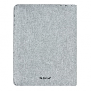 Logotrade Werbegeschenke das Foto: Air 5W Wireless Charging Notizbuch A5 mit 5000 mAh Powerbank