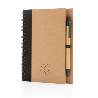 Logotrade Werbeartikel das Foto: Kraft Spiral-Notizbuch mit Stift