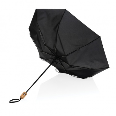 Logotrade Firmengeschenke das Foto: 21" Impact AWARE™ RPET 190T Bambus-Schirm autom. open/close