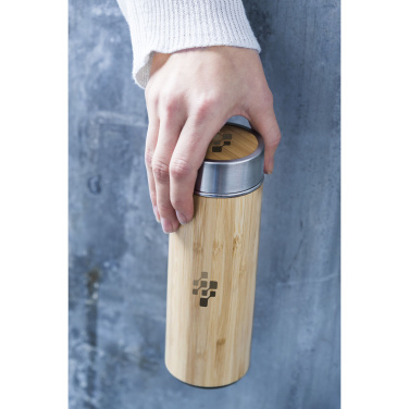 Logotrade Werbeartikel das Foto: Osaka 360 ml Bambus Thermoflasche/Thermobecher
