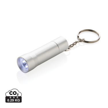 Logotrade Werbegeschenke das Foto: Flash Schlüsselanhänger-Taschenlampe aus RCS rec. Aluminium