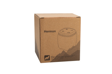 Logotrade Firmengeschenke das Foto: Bluetooth-Lautsprecher HERMON Schwarzwolf