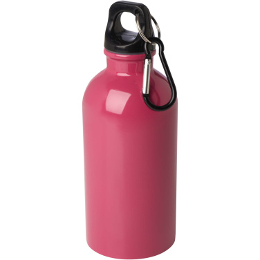Logotrade werbemittel das Foto: Oregon 400 ml RCS-zertifizierte, einwandige Trinkflasche aus Edelstahl mit Karabinerhaken
