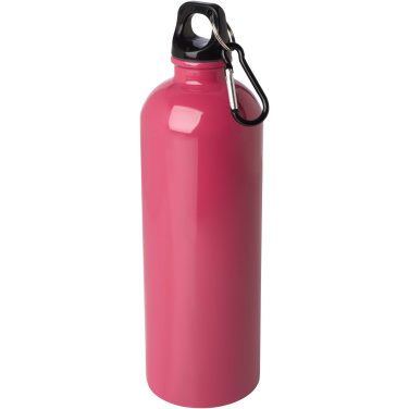 Logotrade Geschäftsgeschenke das Foto: Oregon 750 ml RCS-zertifizierte, einwandige Trinkflasche aus Edelstahl mit Karabinerhaken
