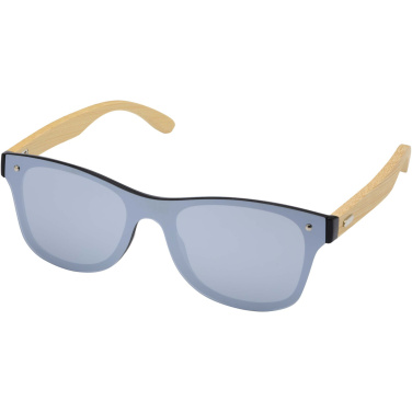 Logotrade Werbeartikel das Foto: Tan Sonnenbrille mit Bambusbügeln
