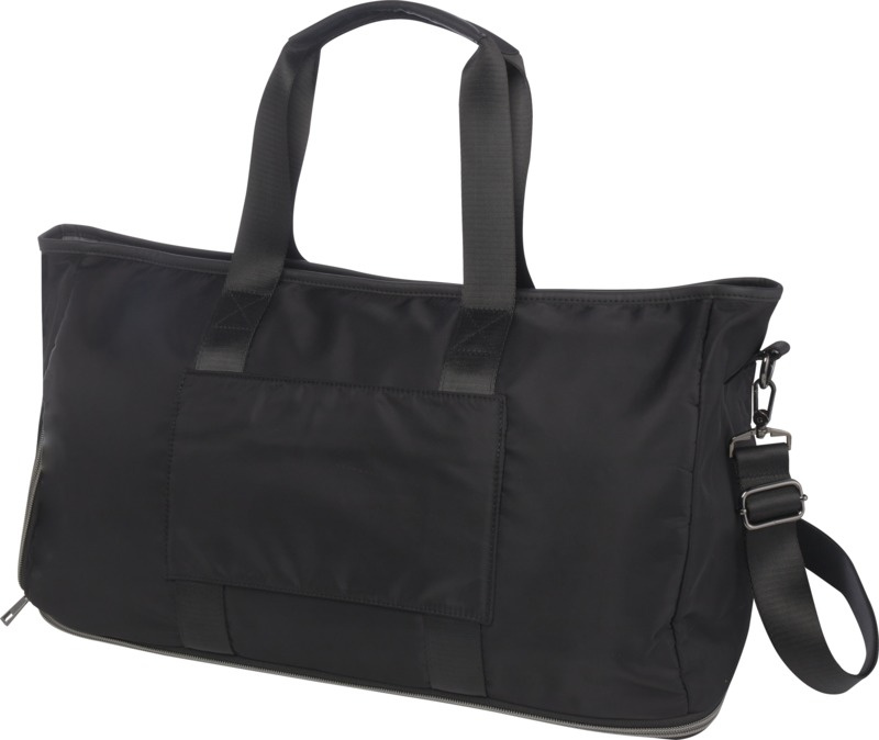 Logotrade Werbeartikel das Foto: Rhine erweiterbare Reisetasche aus recyceltem GRS-Material 35 L