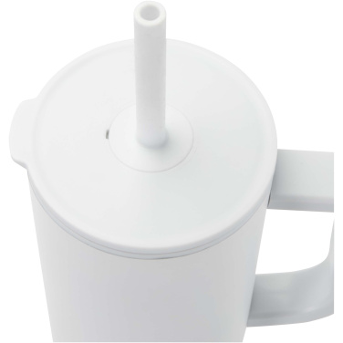 Logotrade Firmengeschenke das Foto: Brady 900 ml RCS-zertifizierter Isolierbecher mit Silikon Trinkhalm