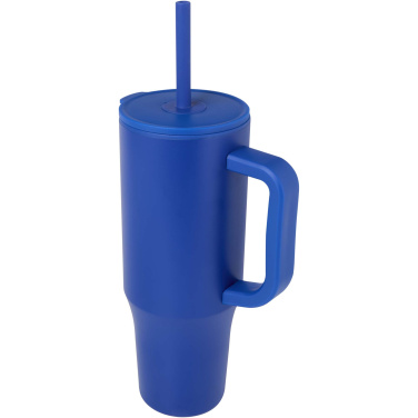Logotrade Geschäftsgeschenke das Foto: Brady 900 ml RCS-zertifizierter Isolierbecher mit Silikon Trinkhalm
