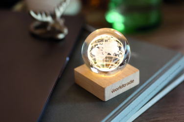 Logotrade Geschäftsgeschenke das Foto: LED-Glaskugel Globus