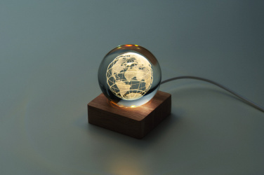 Logotrade Werbeartikel das Foto: LED-Glaskugel Globus