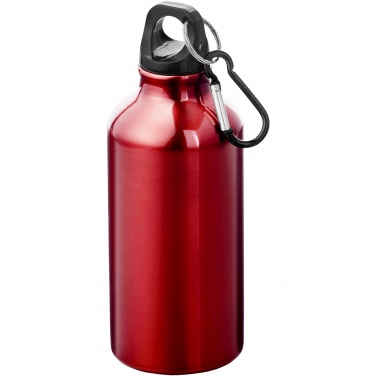 Logo trade promotional products picture of: Oregon 400 ml aluminium water bottle with carabiner