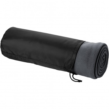 Logotrade promotional giveaway picture of: Huggy fleece plaid blanket with carry pouch