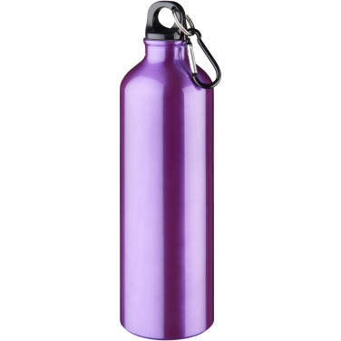Logo trade corporate gifts image of: Oregon 770 ml aluminium water bottle with carabiner