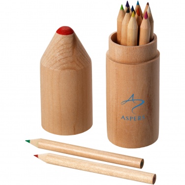 Logo trade advertising products image of: Bossy 12-piece coloured pencil set