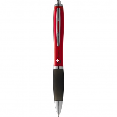Logotrade promotional gift image of: Nash ballpoint pen coloured barrel and black grip