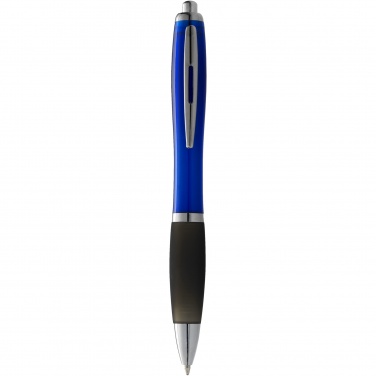 Logo trade corporate gifts image of: Nash ballpoint pen coloured barrel and black grip