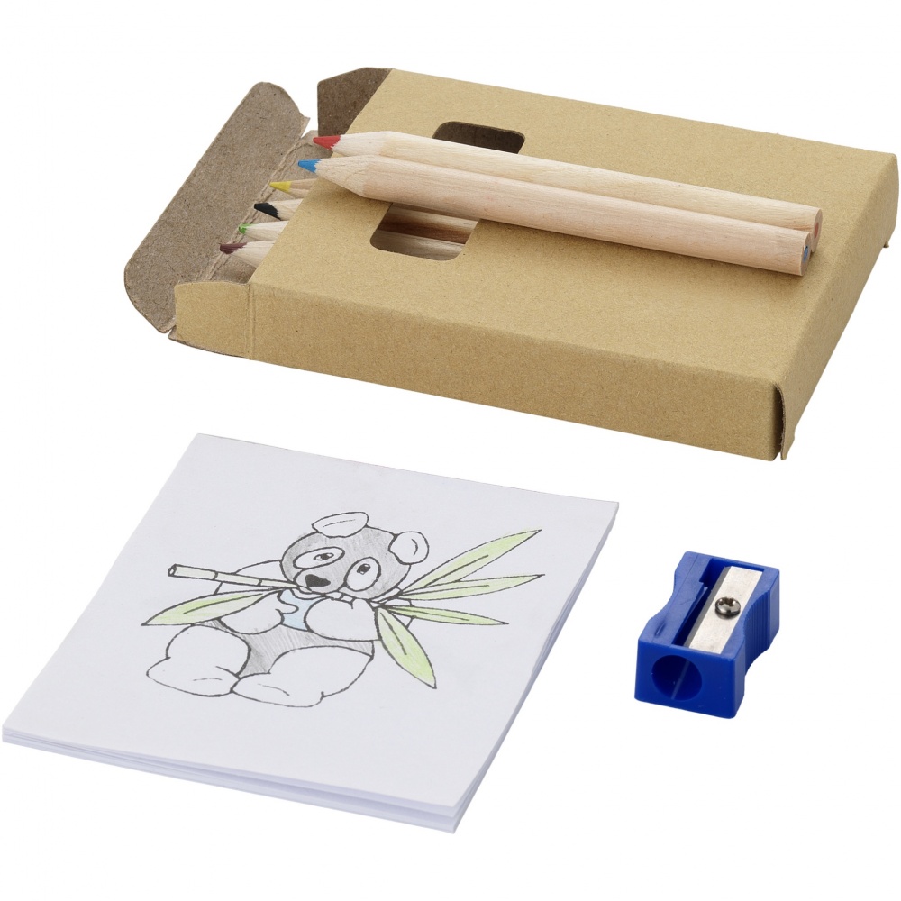 Logo trade promotional giveaways picture of: Streaks 8-piece colouring set