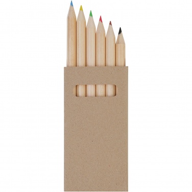 Logo trade promotional products picture of: Ayola 6-piece coloured pencil set