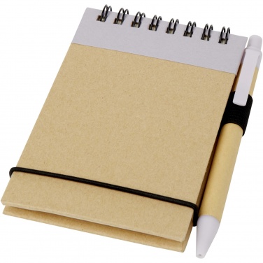 Logo trade promotional products image of: Zuse A7 recycled jotter notepad with pen