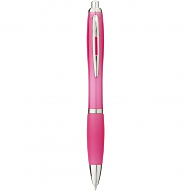 Logo trade promotional giveaway photo of: Nash ballpoint pen with coloured barrel and grip