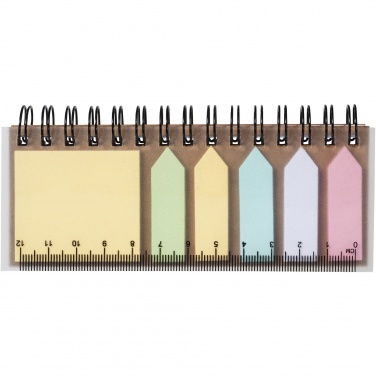 Logotrade promotional product image of: Spinner spiral notebook with coloured sticky notes