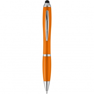 Logo trade promotional merchandise photo of: Nash stylus ballpoint pen with coloured grip