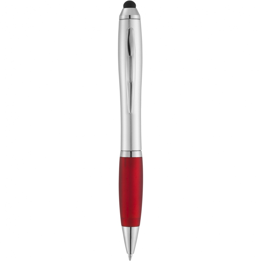 Logo trade promotional products image of: Nash stylus ballpoint with coloured grip