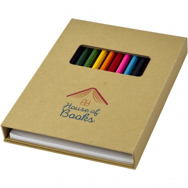 Logo trade promotional merchandise picture of: Pablo colouring set with drawing paper