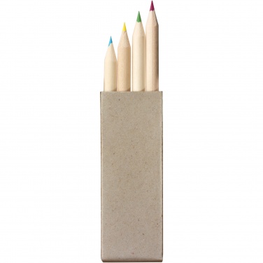 Logo trade promotional merchandise picture of: Tullik 4-piece coloured pencil set