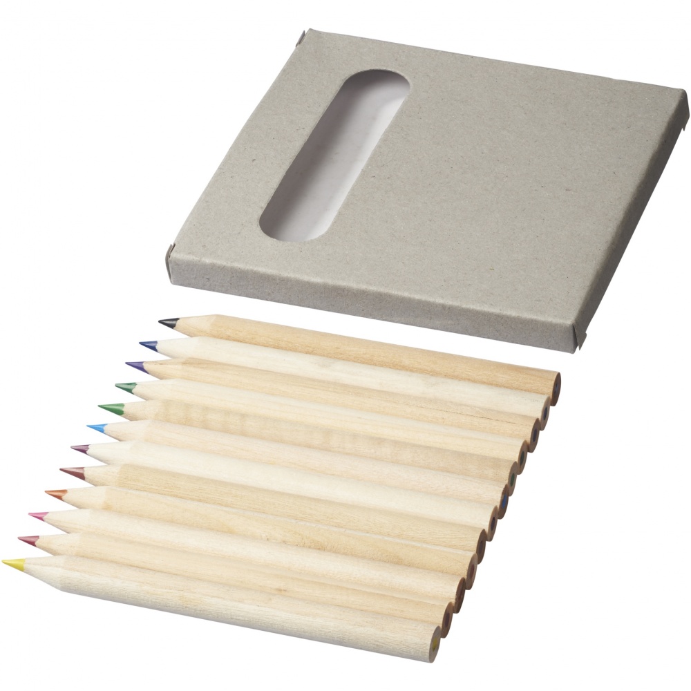 Logo trade advertising products image of: Tallin 12-piece coloured pencil set