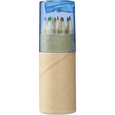 Logo trade corporate gift photo of: Hef 12-piece coloured pencil set with sharpener