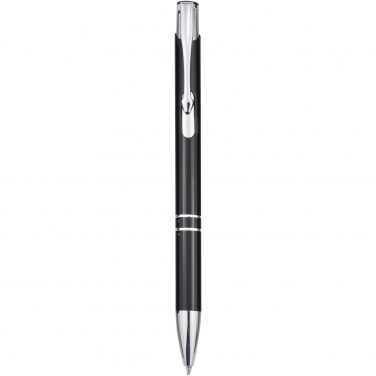 Logo trade promotional merchandise photo of: Moneta aluminium click ballpoint pen (blue ink)