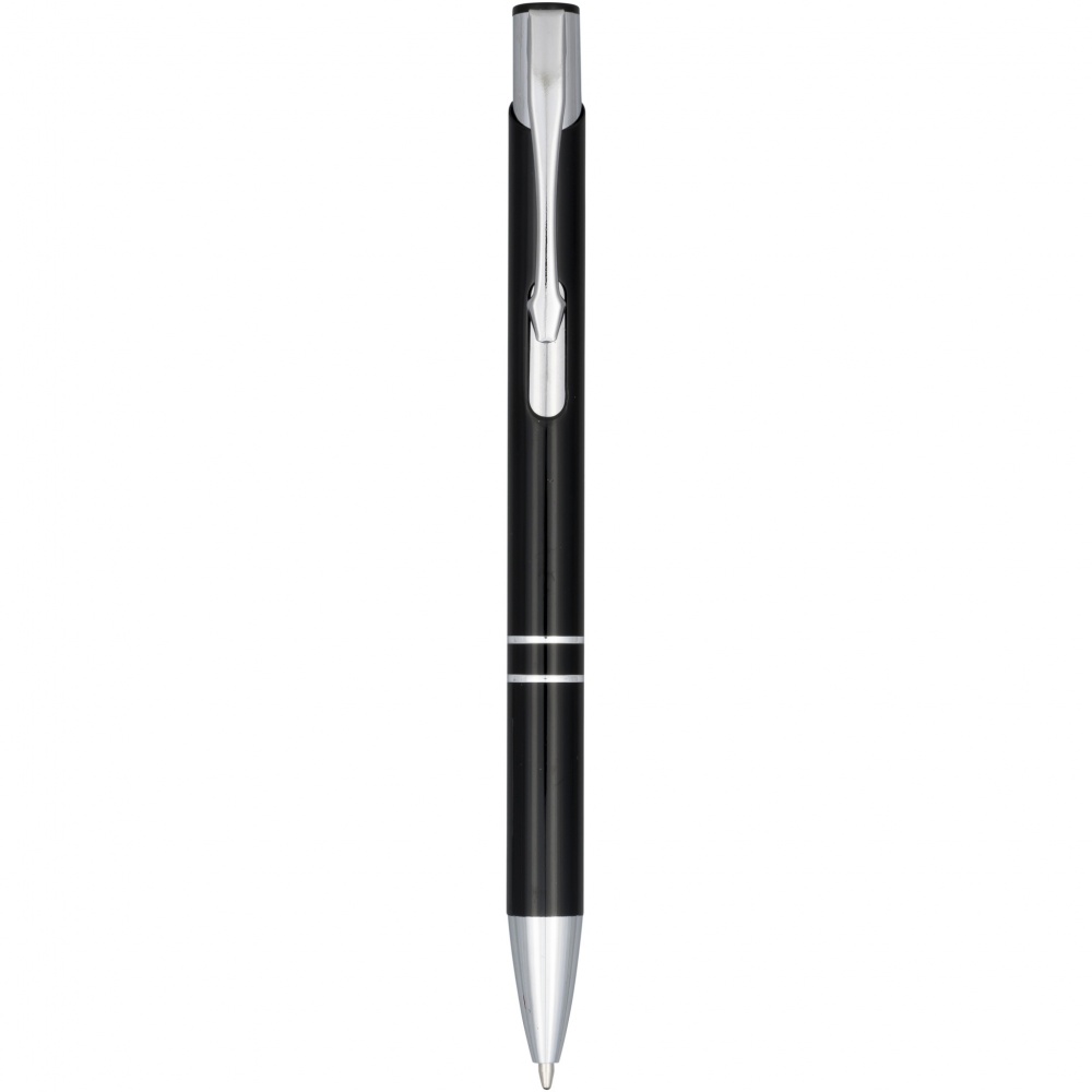Logo trade promotional merchandise picture of: Moneta anodized aluminium click ballpoint pen