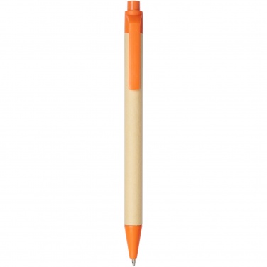 Logotrade promotional product picture of: Berk recycled carton and corn plastic ballpoint pen