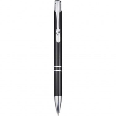 Logo trade promotional merchandise picture of: Moneta aluminium click ballpoint pen (black ink)