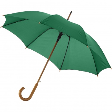 Logo trade promotional merchandise picture of: Kyle 23" auto open umbrella wooden shaft and handle