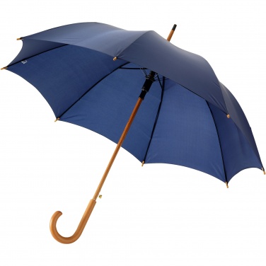 Logo trade promotional giveaways picture of: Kyle 23" auto open umbrella wooden shaft and handle