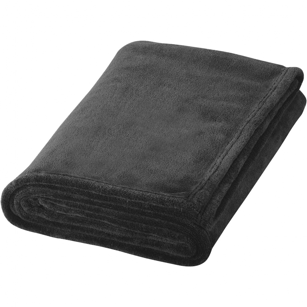 Logo trade promotional merchandise image of: Bay extra soft coral fleece plaid blanket