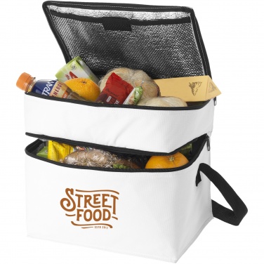 Logo trade business gifts image of: Oslo 2-zippered compartments cooler bag 13L