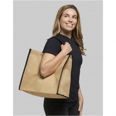 Logotrade promotional merchandise picture of: Harry coloured edge jute tote bag 25L